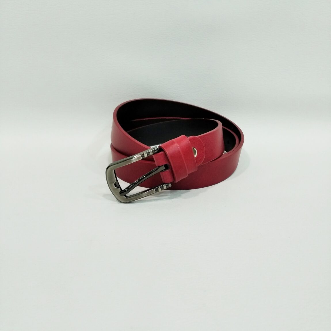 LEATHER BELT RED